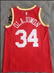 NBA 34 Olajuwon Rockets Maillot Retro Rouge imprimé